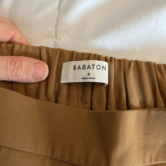 Babaton Conan Pull on Pants, Gold Mustard Yellow cropped Size 4 Office casual - Picture 7 of 13